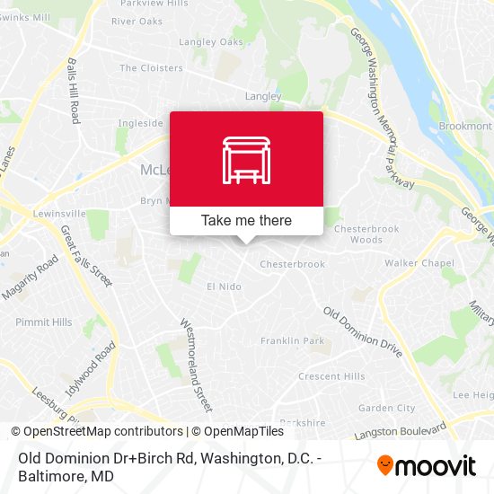 Old Dominion Dr+Birch Rd map