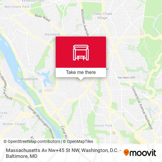Massachusetts Av Nw+45 St NW map