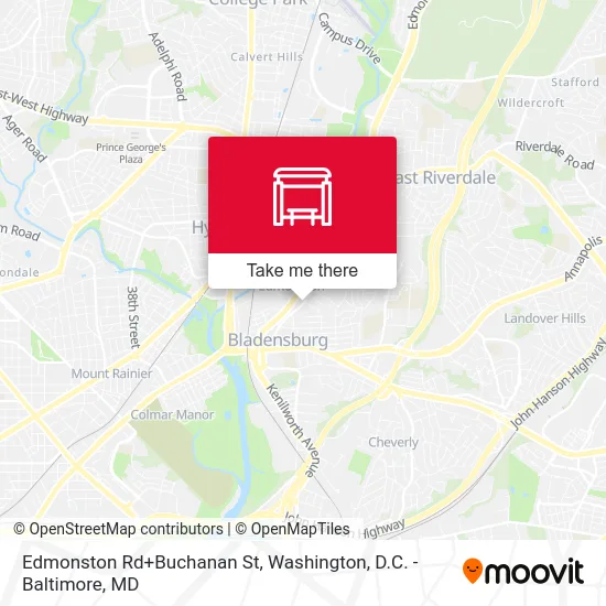 Edmonston Rd+Buchanan St map
