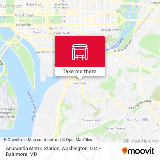 Mapa de Anacostia Metro Station