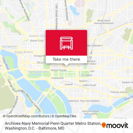 Archives-Navy Memorial-Penn Quarter Metro Station map