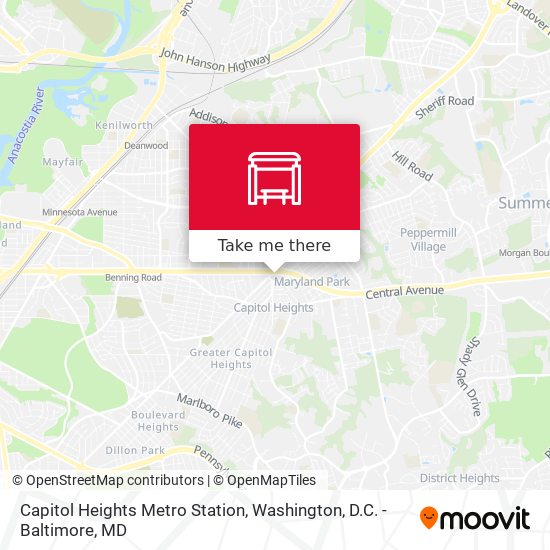 Capitol Heights Metro Station map