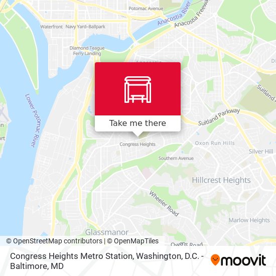 Congress Heights Metro Station map