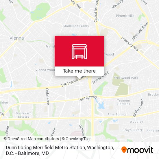 Dunn Loring Merrifield Metro Station map