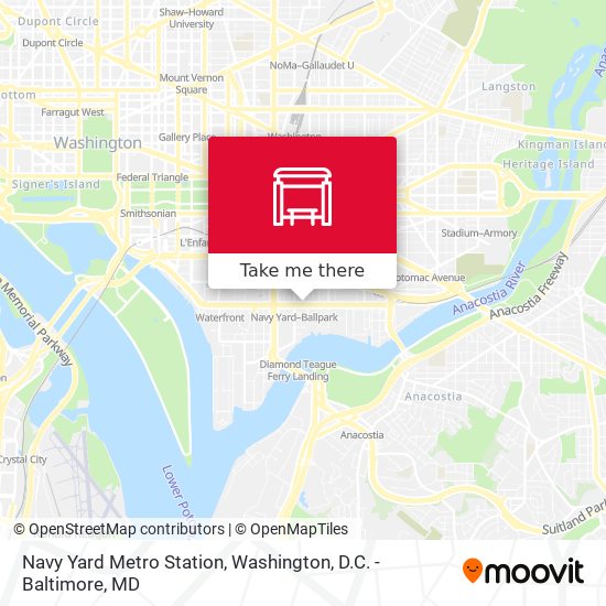 Mapa de Navy Yard Metro Station