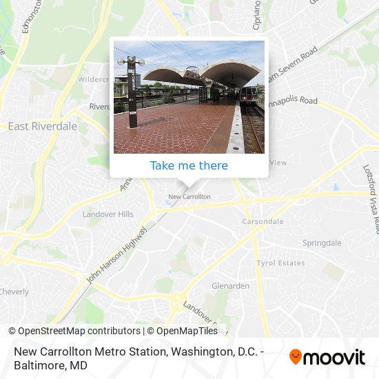 New Carrollton Metro Station map