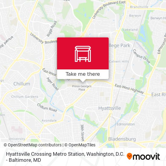 Hyattsville Crossing Metro Station map