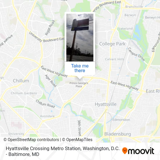 Mapa de Hyattsville Crossing Metro Station