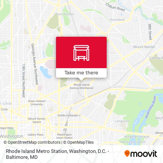 Mapa de Rhode Island Metro Station