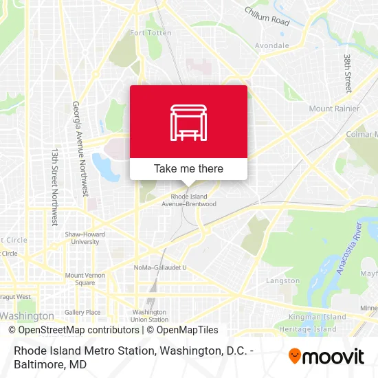 Mapa de Rhode Island Metro Station