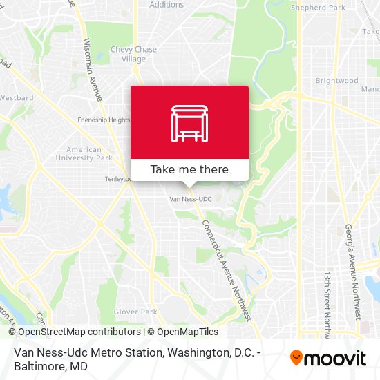 Van Ness-Udc Metro Station map