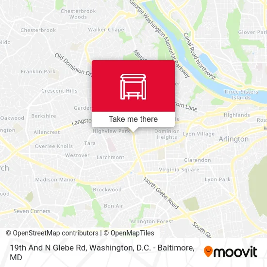 19th And N Glebe Rd map