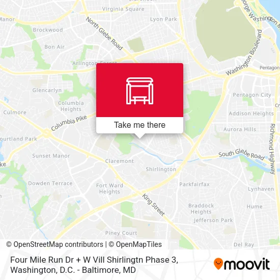 Mapa de Four Mile Run Dr + W Vill Shirlingtn Phase 3