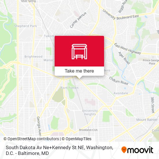 South Dakota Av Ne+Kennedy St NE map