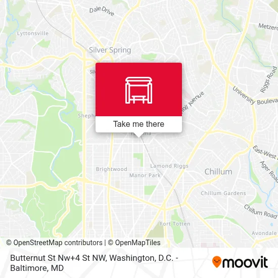 Butternut St Nw+4 St NW map
