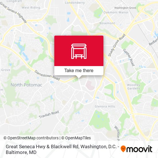 Mapa de Great Seneca Hwy & Blackwell Rd
