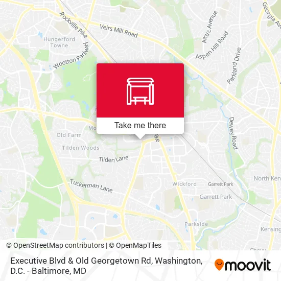 Executive Blvd & Old Georgetown Rd map