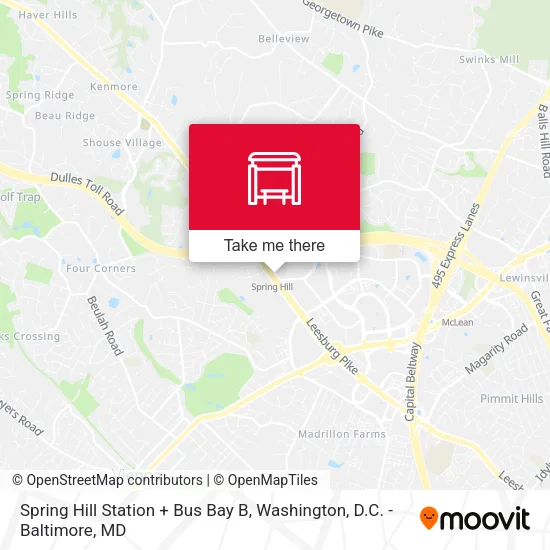 Mapa de Spring Hill Station + Bus Bay B