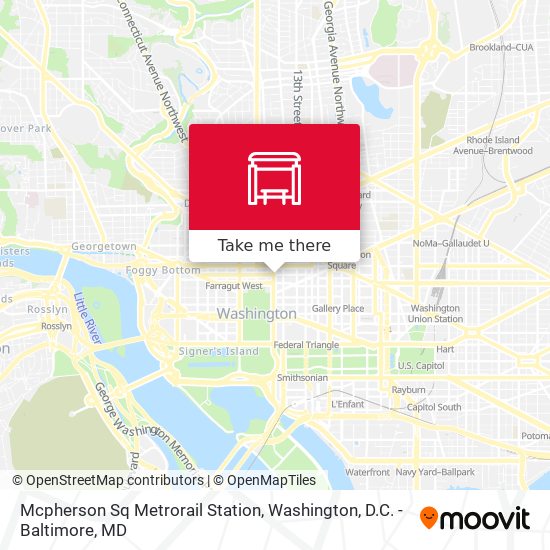 Mcpherson Sq Metrorail Station map