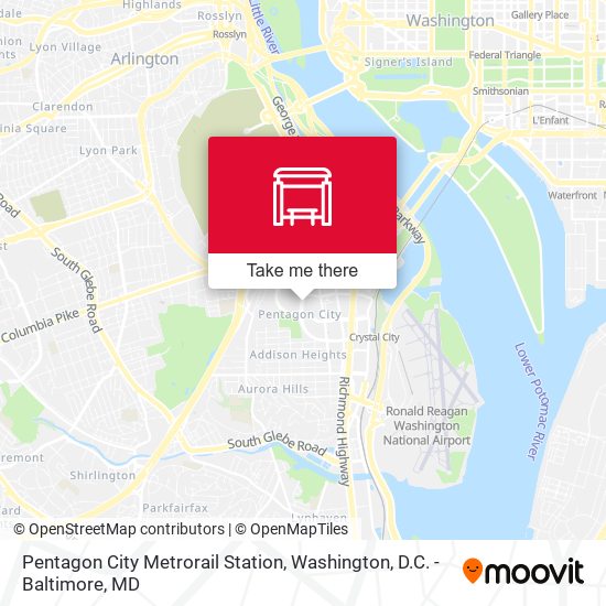 Mapa de Pentagon City Metrorail Station