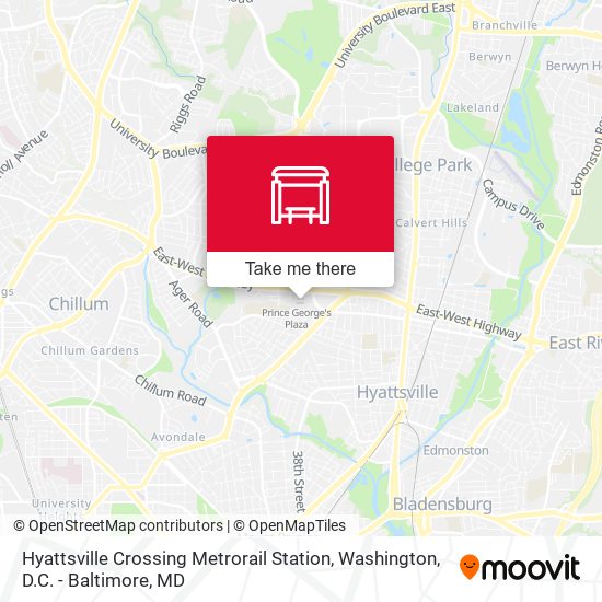 Hyattsville Crossing Metrorail Station map