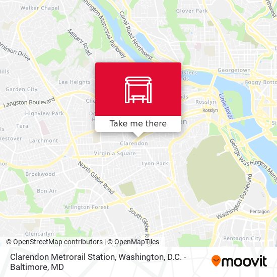 Clarendon Metrorail Station map