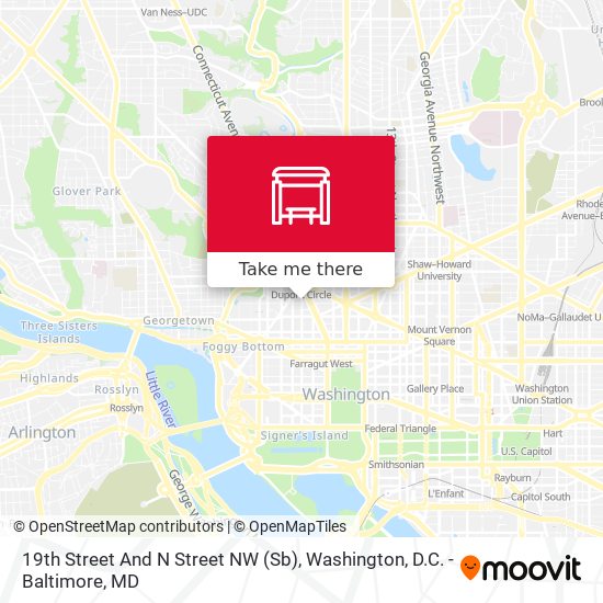 19th Street And N Street NW (Sb) map