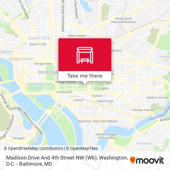 Madison Drive And 4th Street NW (Wb) map