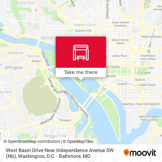 West Basin Drive Near Independence Avenue SW (Nb) map