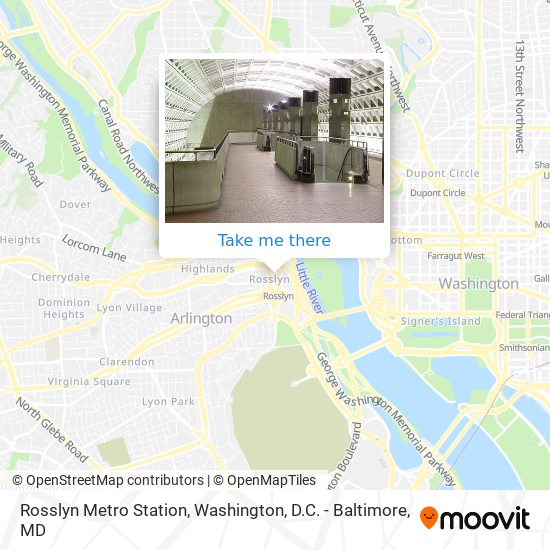 Mapa de Rosslyn Metro Station
