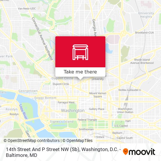 Mapa de 14th Street And P Street NW (Sb)