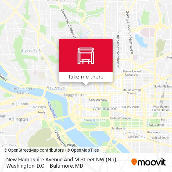 New Hampshire Avenue And M Street NW (Nb) map
