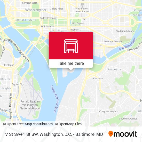V St Sw+1 St SW map