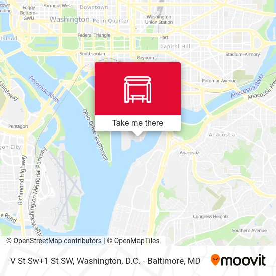 V St Sw+1 St SW map