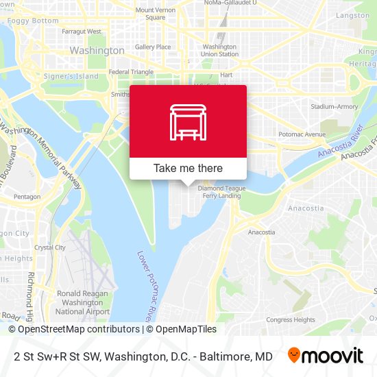 2 St Sw+R St SW map