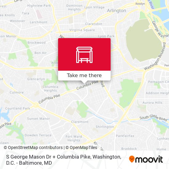 Mapa de S George Mason Dr + Columbia Pike