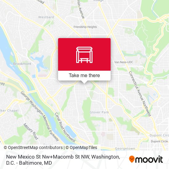 Mapa de New Mexico St Nw+Macomb St NW