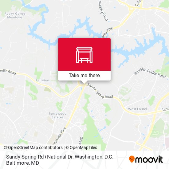 Sandy Spring Rd+National Dr map