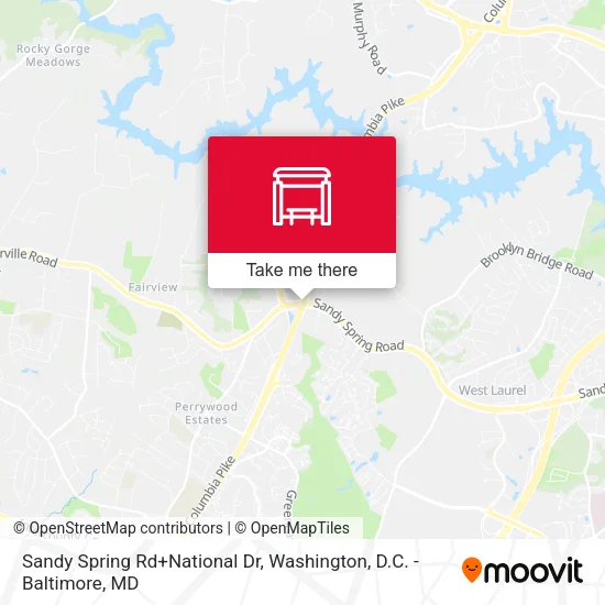 Sandy Spring Rd+National Dr map
