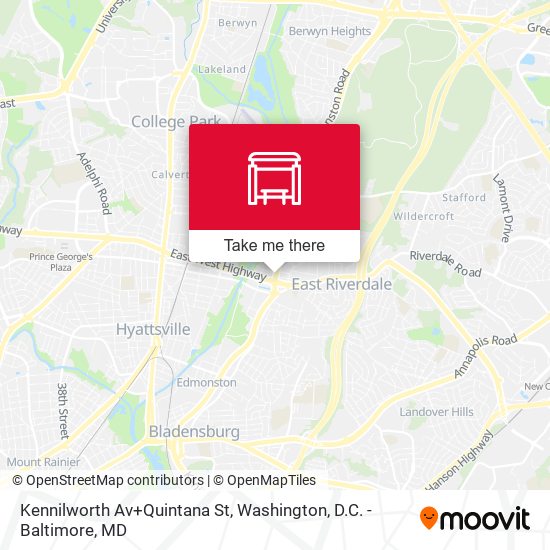 Kennilworth Av+Quintana St map