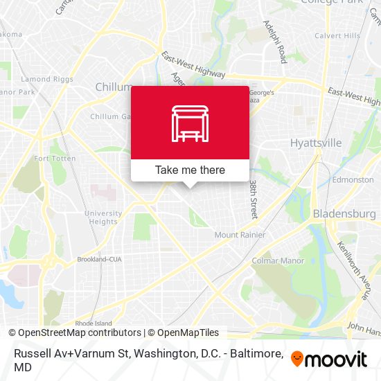 Mapa de Russell Av+Varnum St