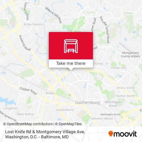Lost Knife Rd & Montgomery Village Ave map