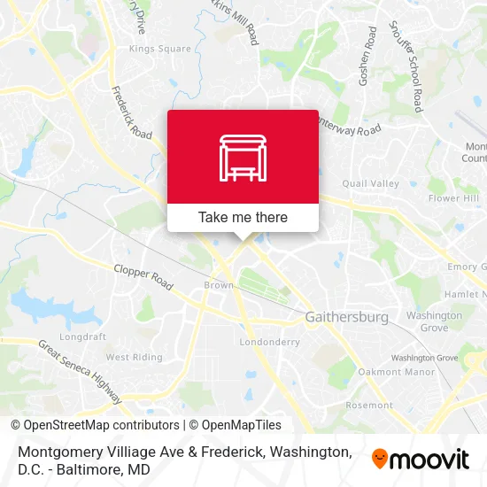 Mapa de Montgomery Villiage Ave & Frederick