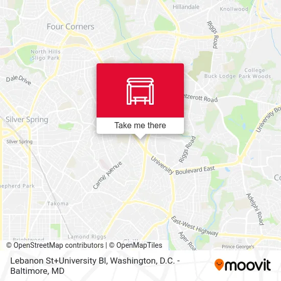 Lebanon St+University Bl map