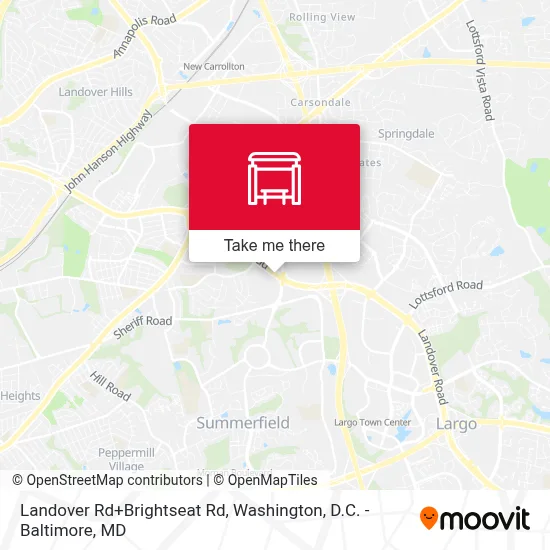 Landover Rd+Brightseat Rd map