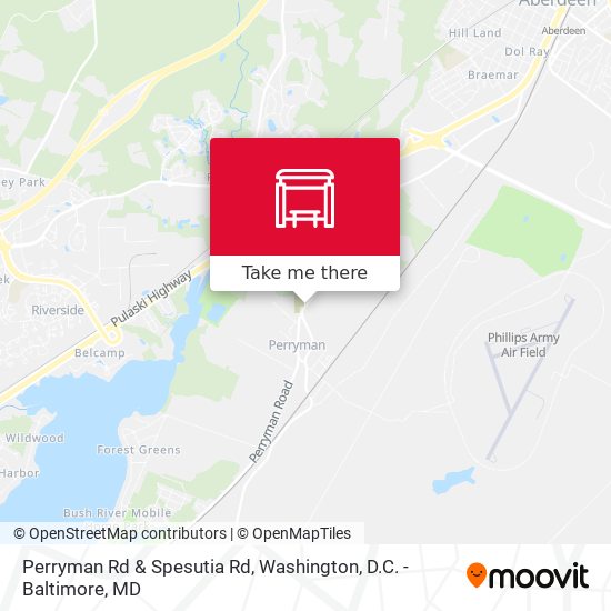 Perryman Rd & Spesutia Rd map