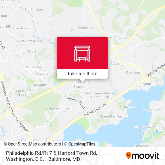 Philadelphia Rd / Rt 7 & Harford Town Rd map