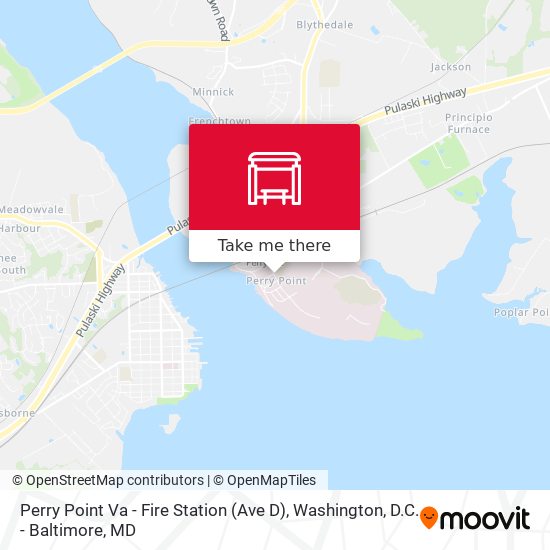 Perry Point Va - Fire Station (Ave D) map