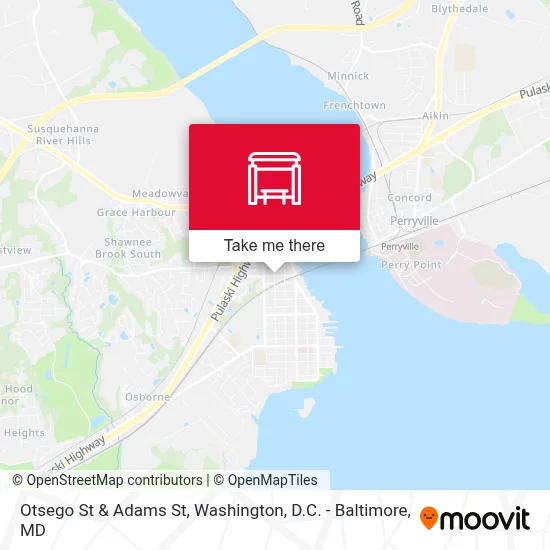 Otsego St & Adams St map
