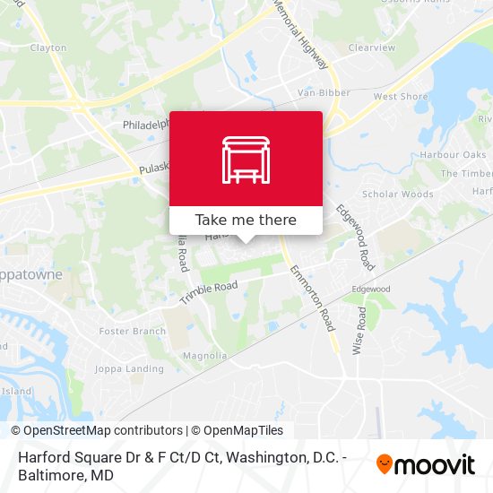 Harford Square Dr & F Ct/D Ct map